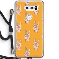 Rock: LG V30 Transparant Hoesje met koord