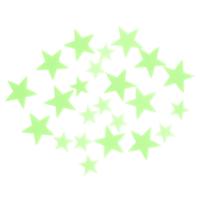 Home Deco Kids Glow in the dark Sterrenstelsel - 24x stuks - groen - kinderkamer - decoratie