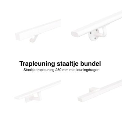 Trapleuning staaltjes bundel wit - per stuk Trapleuning staaltjes bundel wit - per stuk