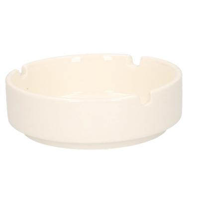 Asbak - wit - porselein - 10 cm