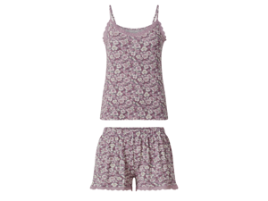 esmara Korte dames pyjama (Aubergine, S (36/38))