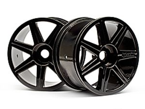 7 spoke black chrome trophy truggy wheel