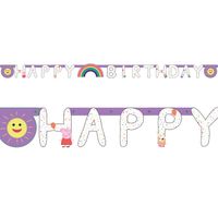 Letterbanner Happy Birthday Peppa Pig