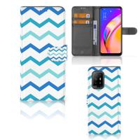 OPPO Reno5 Z | A94 5G | Telefoon Hoesje | Zigzag Blauw