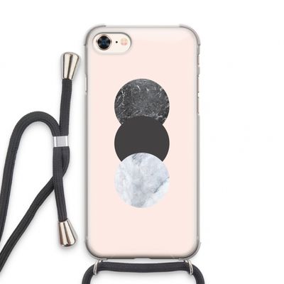 Marmeren cirkels: iPhone 7 Transparant Hoesje met koord