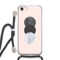 Marmeren cirkels: iPhone 7 Transparant Hoesje met koord