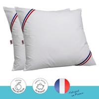 Set van 2 verleidingskussens - 60 x 60 cm - 100% siliconen holle vezel polyester vulling - wit - DODO