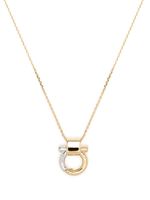 Ferragamo collier bicolore à pendentif Gancio