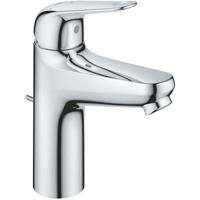 Eéngreeps wastafelmengkraan - GROHE Swift - 24328001 - Chroom - Maat M - Koudwateropening - Waterbesparend - Uittrekbaar en afvoer
