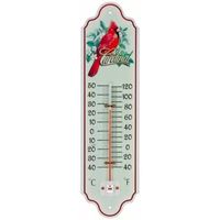 Thermometer - metaal - 28 cm - vogel