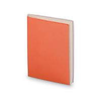 Notitieblokje zachte kaft oranje met plastic hoes 10 x 13 cm - Notitieboek - thumbnail