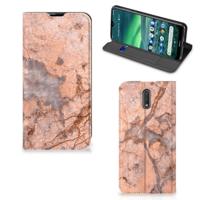 Nokia 2.3 | Standcase | Marmer Oranje