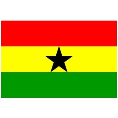 Vlag van Ghana - 60 x 90 cm - klein formaat - landen vlaggen - polyester - met ophangringen