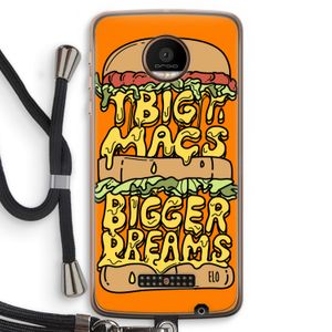 Big Macs Bigger Dreams: Motorola Moto Z Force Transparant Hoesje met koord