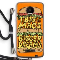 Big Macs Bigger Dreams: Motorola Moto Z Force Transparant Hoesje met koord