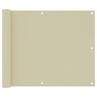 VidaXL Balkonscherm 75x500 cm oxford stof crème