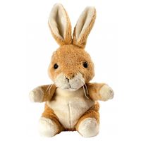Pluche bruine konijn/haas knuffel 19 cm speelgoed - thumbnail