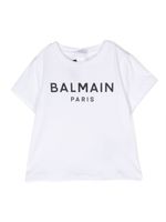 Balmain Kids t-shirt en coton à logo imprimé - Blanc - thumbnail