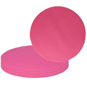 Wicotex Placemats Uni - 8x - fuchsia roze - rond 38 cm - anti slip laag - Teflon coating toplaag