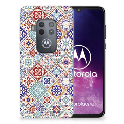 Motorola One Zoom | TPU | Siliconen hoesje | Tiles Color Motorola One Zoom | TPU | Siliconen hoesje | Tiles Color