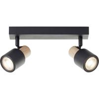 Brilliant Pini 10146/76 Plafondlamp GU10 Zwart, Hout