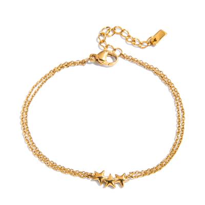 Gouden sterretjes armband