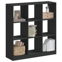 Boekenkast 102x32x108 cm bewerkt hout zwart