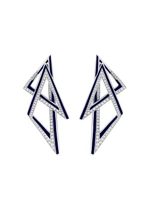 Stephen Webster boucles d'oreilles Vertigo Infinity en or blanc 18ct à diamants - Argent