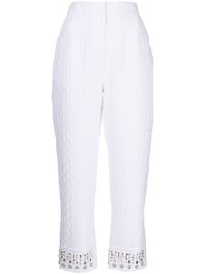 SHIATZY CHEN pantalon court à perles brodées - Blanc