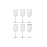 Glazenset Home ESPRIT Transparant Gouden Kristal 400 ml (6 Stuks)