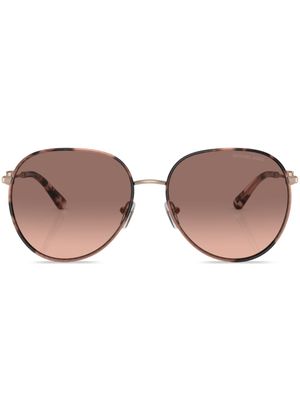 Michael Kors lunettes de soleil Empire à monture ronde - Métallisé