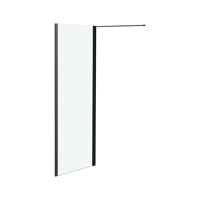 Luca Varess Kuresa zijpaneel 90 cm helder glas mat zwarte profiel - thumbnail