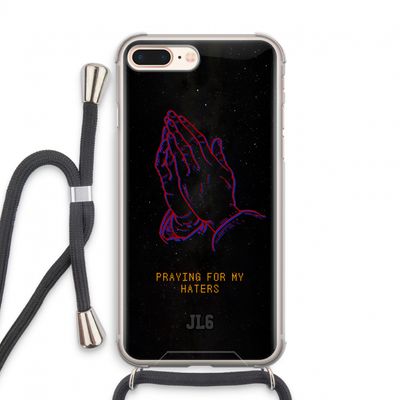 Praying For My Haters: iPhone 7 PLUS Transparant Hoesje met koord