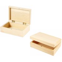 2x stuks houten sieradendoosjes 14 x 9 x 5 cm