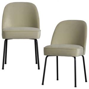 BePureHome Vogue Eetkamerstoelen - Fluweel - Pistache - Set van 2