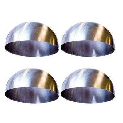 Amuse cloche/garneer vorm - 4x stuks - RVS - D8 x H4 cm - hapjes stolp