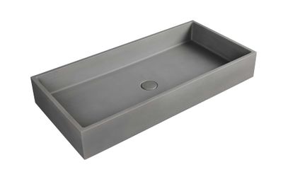 Wastafel Beton Natuurlijk Beton Rechthoek 80×39 cm | BET-511nc