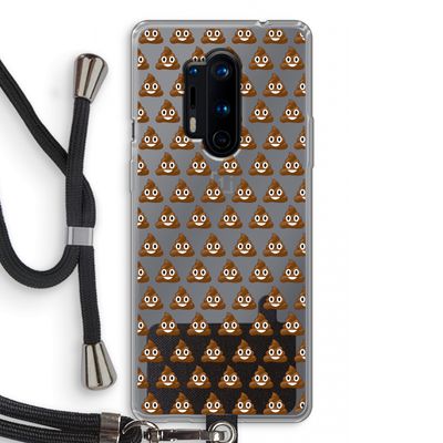 Poop emoji: OnePlus 8 Pro Transparant Hoesje met koord
