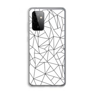 Geometrische lijnen zwart: Samsung Galaxy A72 Transparant Hoesje