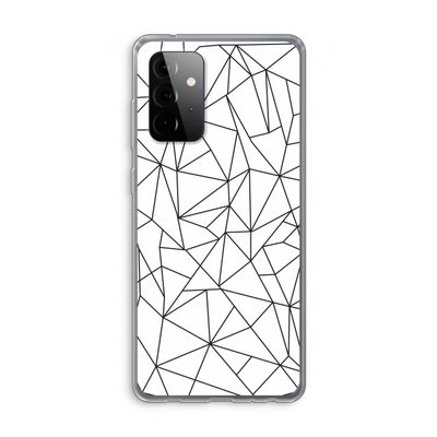 Geometrische lijnen zwart: Samsung Galaxy A72 Transparant Hoesje