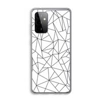 Geometrische lijnen zwart: Samsung Galaxy A72 Transparant Hoesje