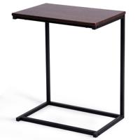 Bijzettafel Laptoptafel Computertafel PC Tafel Bijzettafel Metaal + Hout 55 x 35 x 65 cm Koffie