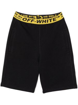 Off-White Kids short à bande logo - Noir