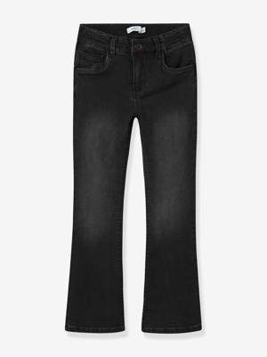 Pyjama meisjes gerecycled katoenmix zwart denim