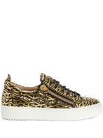 Giuseppe Zanotti baskets Gail à motif monogrammé - Or - thumbnail