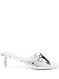 GCDS mules en cuir 60 mm - Argent