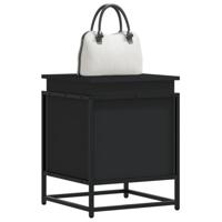Opbergbox met deksel 40x40x51,5 cm bewerkt hout zwart