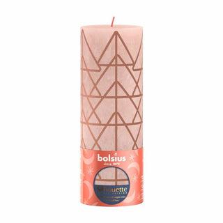 Bolsius stompkaars rustiek 19 x 6,8 cm misty pink