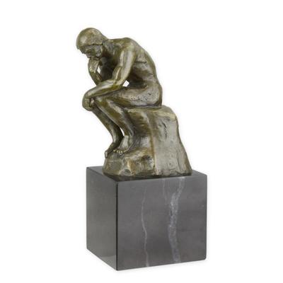 A BRONZE SCULPTURE OF THE THINKER