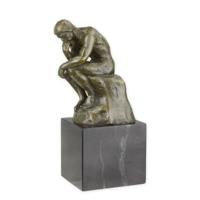 A BRONZE SCULPTURE OF THE THINKER